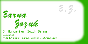 barna zozuk business card